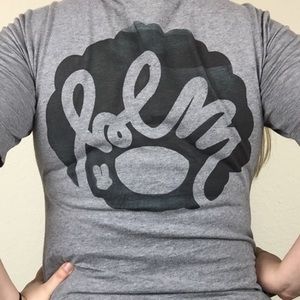 BLM upcycled Nike gray tee
